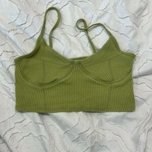 Green pacsun crop top